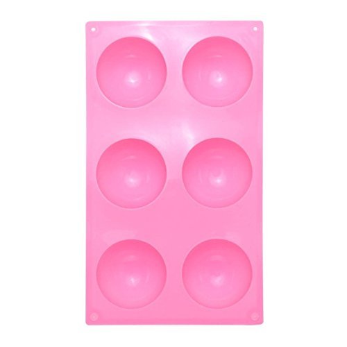 Molde de silicona flexible para tartas de chocolate y chocolate con forma de bola redonda, 6 unidades