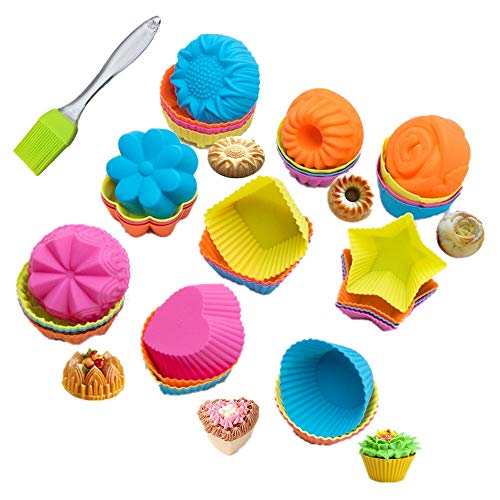 Molde de silicona para magdalenas y tartas, 1020 Muffin-36 multicolor