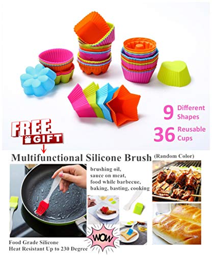 Molde de silicona para magdalenas y tartas, 1020 Muffin-36 multicolor