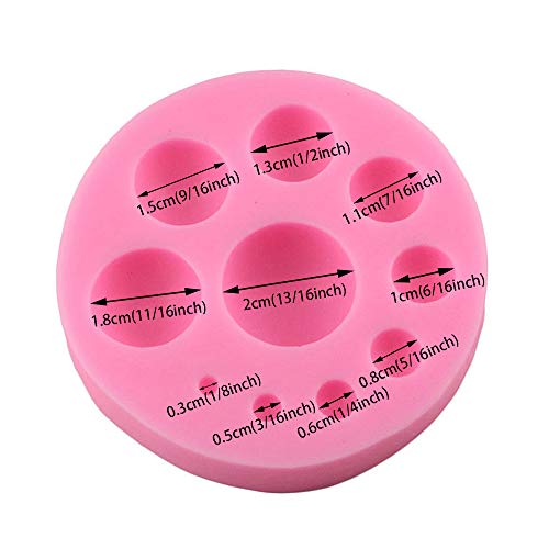Molde miniatura de silicona para fondant de resina con forma de corazón de rosa para decoración de tartas, arcilla, molde para fondant, juego de 3