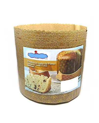 Molde Panettone 500g Alto – 10 Piezas – pirottino desechable de Papel de Horno - Ideal para panettoni, Panettone gastronomico, Tartas de Navidad, pandoro ECC. [Dream's Party]