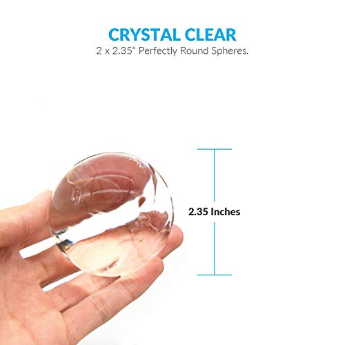 Molde para hacer bolas de hielo con forma de bola de hielo, molde esférico (sin burbujas, molde de 2 cavidades, 2,36 pulgadas, silicona)