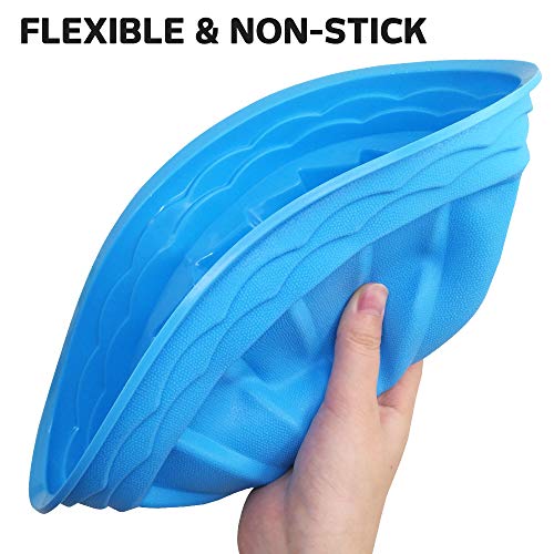 Molde para hornear redondo de silicona estriado, paquete de 2, molde para pan mousse antiadherente para hornear SENHAI - rojo, azul