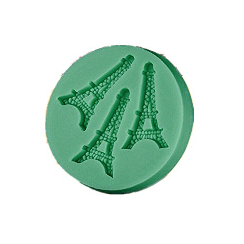 Molde para tartas Dylandy con forma de torre Eiffel, molde de silicona para fondant, azúcar, galletas, chocolate, manualidades, decoración de moldes para tartas (color al azar)