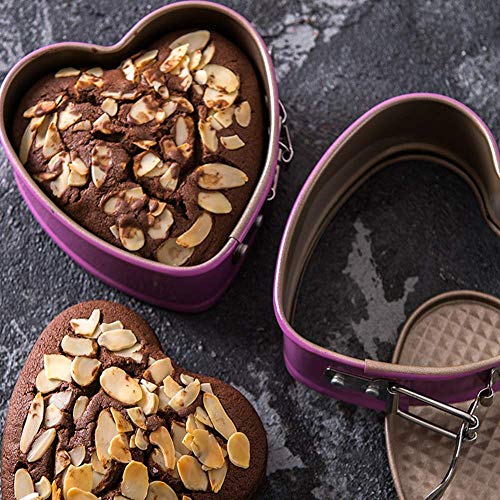 Molde vivo del pan de la torta de la parte inferior de la cerradura en forma de corazón, molde antiadherente del hogar de la torta, diseño