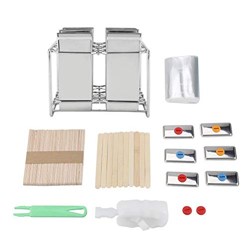 Moldes de paletas, Acero inoxidable reutilizable 6 moldes cuadrados Molde de helado Cocina industrial para el hogar Herramienta para hacer moldes DIY Pop Pop Mold para niños y adultos(3#)
