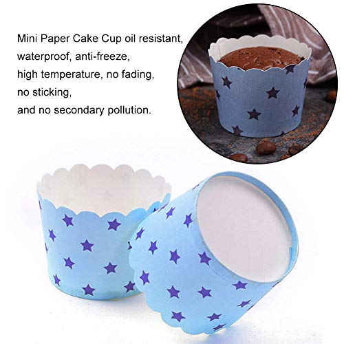 Moldes de papel para magdalenas - WENTS 100PCS Grande Moldes Papel Copa de Horneado Moldes de Papel para Cupcakes Magdalenas ideales para fiestas y celebraciones(Rosa/Azul)