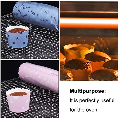 Moldes de papel para magdalenas - WENTS 100PCS Grande Moldes Papel Copa de Horneado Moldes de Papel para Cupcakes Magdalenas ideales para fiestas y celebraciones(Rosa/Azul)