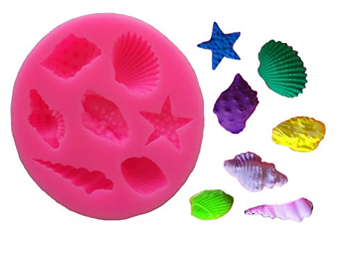 Moldes de silicona para bordes de tarta, con patrón de molusco y animales marinos, para fondant, mazapanes y otras pastas, de ROYAL HOUSEWARE