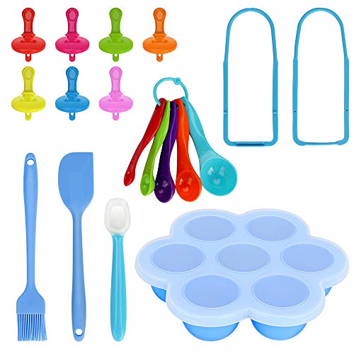 Moldes de silicona para mordeduras de huevo, aptos para ollas instantáneas de 5/6/8 a presión con tapa y contenedores de almacenamiento reutilizables para hacer pasteles, Opsicles, cubitos de hielo
