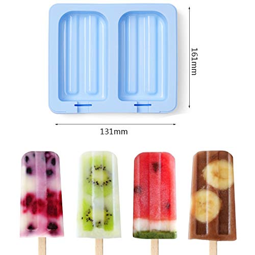 Moldes Helados Silicona, Moldes para Helados y Polos, Moldes Polos Niños, Ice Cream Mold, Ice Lolly Moulds, Sin BPA Molde para Hacer Helados Caseros