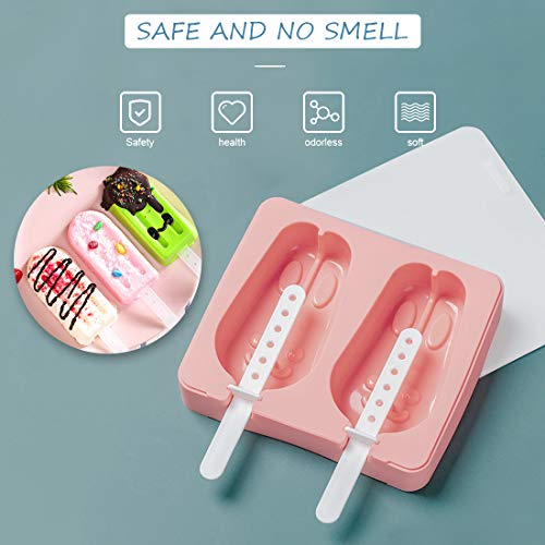 Moldes Helados Silicona, Moldes para Helados y Polos, Moldes Polos Niños, Ice Cream Mold, Ice Lolly Moulds, Sin BPA Molde para Hacer Helados Caseros