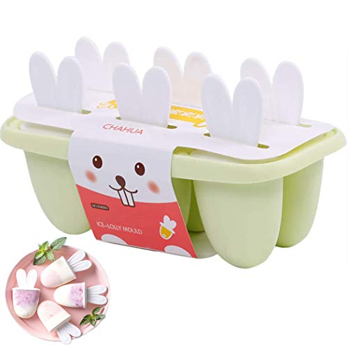 Moldes para helados,Fabricador de hielo de Bricolaje, moldes de paleta de paletas libres de BPA con palos y protectores contra goteo