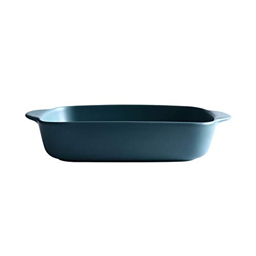 Moldes para lasaña Utensilios for hornear de porcelana duraderos rectangulares Plato for hornear de esmalte de cerámica con mango for cocinar, banquetes de cocina y uso diario Hornear plato lasaña sar