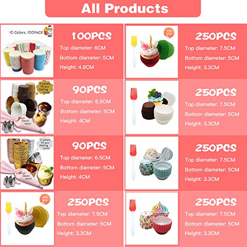 moldes para Magdalenas, capsulas Muffins, papel magdalenas,moldes magdalenas papel,papel para magdalenas, moldes magdalenas,Moldes de horneado, moldes magdalenas horno-Pack de 250