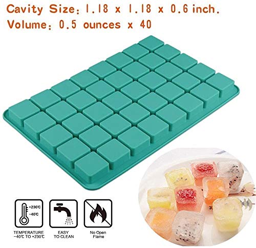Moldes Rectangulares De Silicona Para Caramelos, 4 Unidades, 40 Cavidades, Cuadrados, Moldes De Silicona Para Caramelos, Molde De Barra De Chocolate Para Trufas, Gelatina