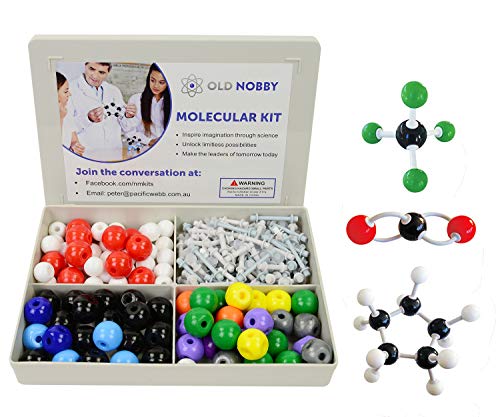 Molecular Model Kit (239 piezas) Juego de química avanzada con guía de instrucciones – Química Estructura Kit para química profesores, alumnos y jóvenes científicos con átomos, bonos y orbitals