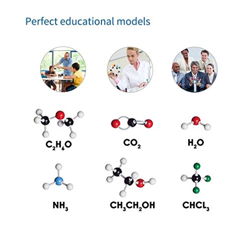 Molecular Model Kit (240 piezas) Juego de química avanzada con guía de instrucciones – Química Estructura Kit para química profesores, alumnos y jóvenes científicos con átomos, bonos y orbitals