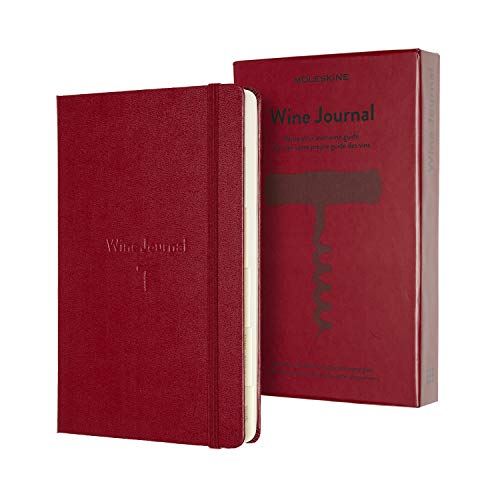 Moleskine - Diario de Vino, Cuaderno Temático, Cuaderno de Tapa Dura para Coleccionar y Organizar Tus Vinos, Tamaño Grande 13 x 21 cm, 400 Páginas