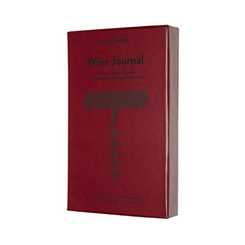 Moleskine - Diario de Vino, Cuaderno Temático, Cuaderno de Tapa Dura para Coleccionar y Organizar Tus Vinos, Tamaño Grande 13 x 21 cm, 400 Páginas