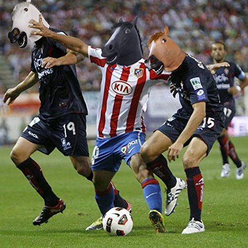 molezu Látex máscaras Marrón Caballo Cabeza Animal para Super Creepy Halloween Fiesta Disfraz Adulto
