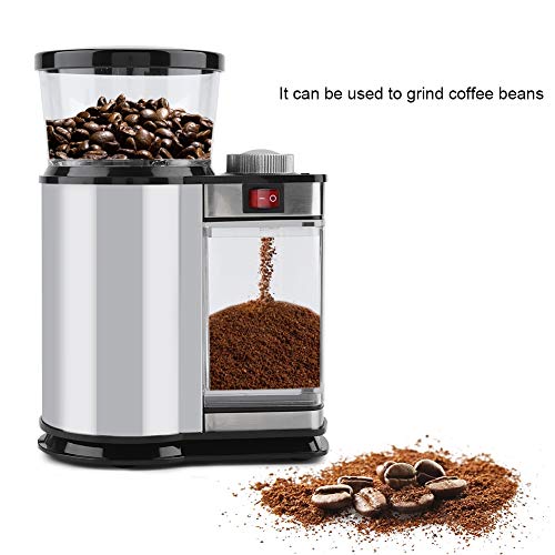 Molinillo de Café Eléctrico, 120W Molinillo de Grano de Café, de Acero Inoxidable, con los 9 Modos para Usar en el Hogar, la Cafetería(EU)