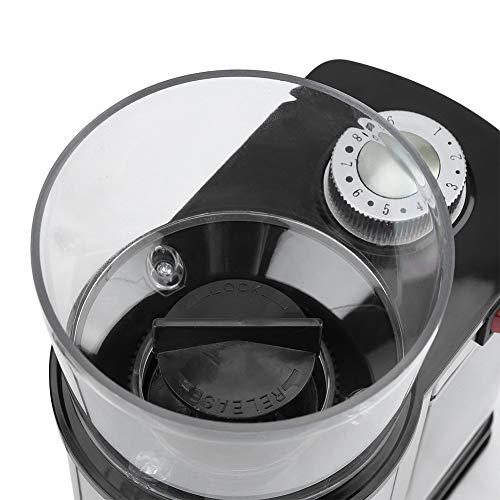 Molinillo de Café Eléctrico, 120W Molinillo de Grano de Café, de Acero Inoxidable, con los 9 Modos para Usar en el Hogar, la Cafetería(EU)