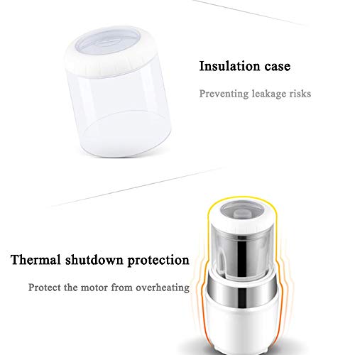 Molinillo De Café Eléctrico, 300W Acero Inoxidable Muelas, Pequeño Uso En El Hogar del Grano De Café Molinillos De Especias, Hierbas, Frutos Secos, Cereales, Negro