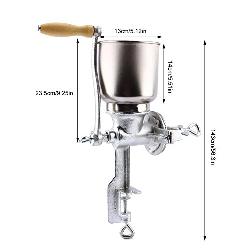 Molino de grano, – Molinillo manual de cereales maíz sal pimienta café Nuez triturador con soporte, muy eficaz para cocina Hogar