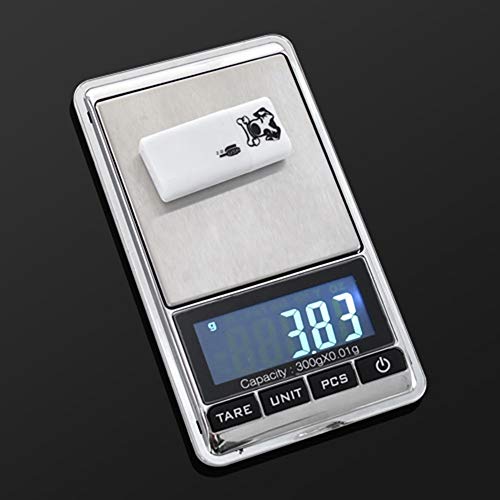 Momangel 0.01 G 0.1 G Balanza Mini Mesa Balanza Palma Escala Joyas para El Hogar Escala De Té Multi EspecificacióN Negra 500g/0.1g