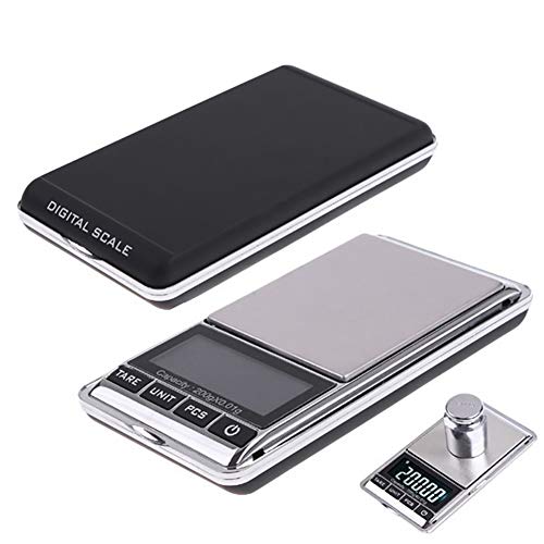 Momangel 0.01 G 0.1 G Balanza Mini Mesa Balanza Palma Escala Joyas para El Hogar Escala De Té Multi EspecificacióN Negra 500g/0.1g
