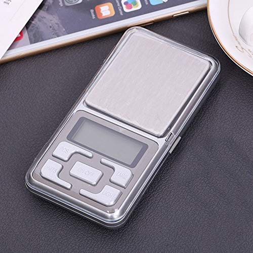 Momangel Joyas Llamadas Escalas para TeléFonos MóViles PortáTiles Mini Bolsillo Balanzas ElectróNicas Palma PrecisióN ElectróNica 500/0.01G Plata Silver 0.1~500g