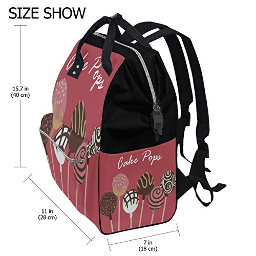 momie Sac à langer Fourre-tout Sacs Plus Grande capacité bébé Sac à langer Cake Pops Muti-function Sac à dos de voyage