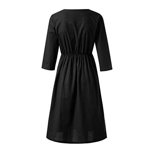 MOMOXI Bolsillo con Hombro frío Estampado Floral Elegante Manga Larga Vestido Casual para Mujer Vestido Casual Slim Vestido de Citas Fiesta para Noche Vestido de Novia Fiesta o cóctel Boda