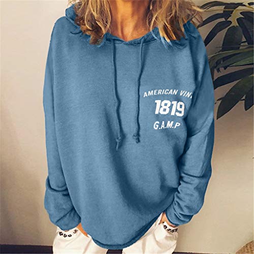 MOMOXI Sudadera de Felpa para Mujer Otoño Invierno Tops Oversize Fluffy Fleece Sweatshirt Outwear Liquidación Venta Letras de Las Mujeres Imprimir Patchwork Sudadera con Capucha Sudaderas con Capucha