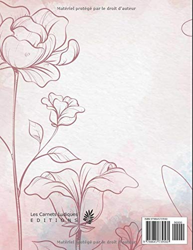 Mon Herbier à remplir: v2-1 Fleurs ou Feuilles Plantes pressées et séchées | 50 fiches à renseigner 105 pages | format Large 21,59x27,94cm | fond pastel fleurs