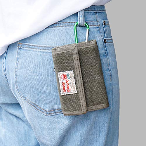 Monedero Casual Clásico de Tela de Rough Enough., Army Green