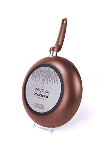 Moneta Stratomax, Juego de Sartenes 20 + 24 + 28 cm, Aluminio, Color Cobre, para todo tipo de cocinas incluida inducción