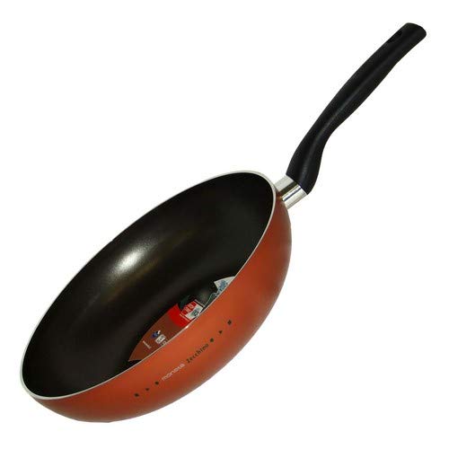 Moneta Zecchino, Wok, Aluminio antiadherente, Cobre, 28 cm