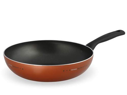 Moneta Zecchino, Wok, Aluminio antiadherente, Cobre, 28 cm