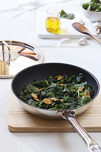 Monix Chef Non-Stick - Sartén 18 cm acero inoxidable 18/10 con antiadherente, apta para todo tipo de cocinas incluida inducción