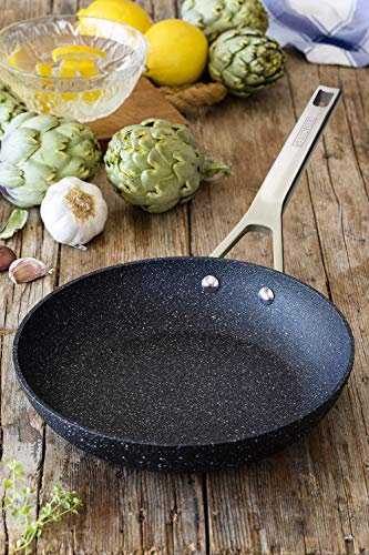 Monix Mineral - Sartén 28 cm aluminio forjado con antiadherente, tipo piedra, sin PFOA, aptas inducción