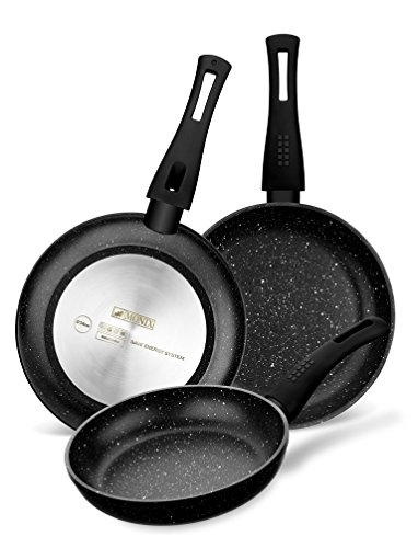 Monix Wok para saltear, Aluminio, Gris Oscuro Antracita, 28 cm