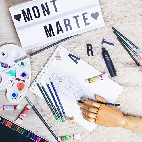 Mont Marte Goma Electrica - 30 Recambios incluidos, a pilas - Ideal para un borrado fácil y cómodo - Borrador de 5mm - Goma de Borrar perfecto para Principiantes, Profesionales y Artistas