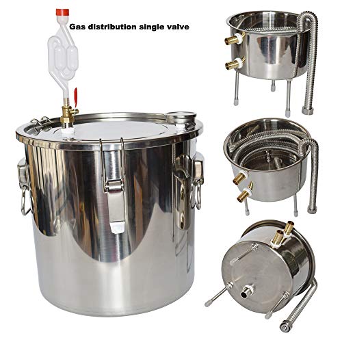 Moonshine - Juego de destilador de alcohol para el hogar (20 L, acero inoxidable 304)
