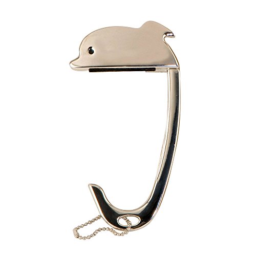 Mopec M963 Pack de cuelga Bolsos con Forma de delfín en Caja Regalo, Metal, Plateado, 0.3 x 5 x 9 cm, 3 Unidades