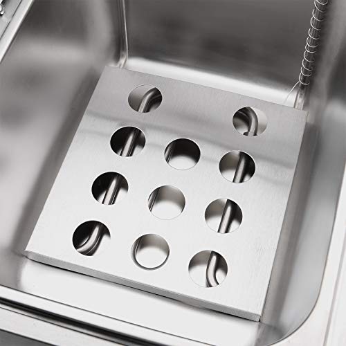 Moracle Freidora Eléctrica de 5000 W Capacidad Profesional Sartén de 12 litros Sartén para Patatas Fritas con Dos Cubas y Temporizador