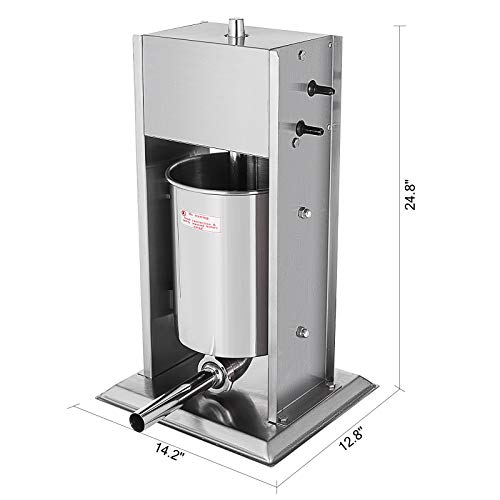 Moracle Máquina para Hacer Salchichas Manual Embutidos Salchicha Manual 2 Velocidades 15L Máquina Manual para Preparar Chorizo15kg