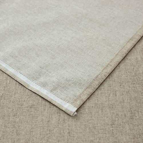 Morbuy Rectangle Mantel de Lino de algodón Antimanchas, Color Puro Mantel Rectangular de para el Restaurante del Hotel de casa Restaurante, Algodón Multicolor Decoración (130 * 200cm, Beige)