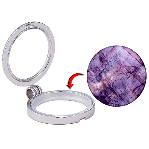 Morella Mujer acero inoxidable redondo purpura Amethyst